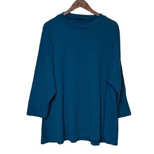 Lane Bryant 💙 Teal Swing Tunic Top 3/4 Sleeve Plus 26/28